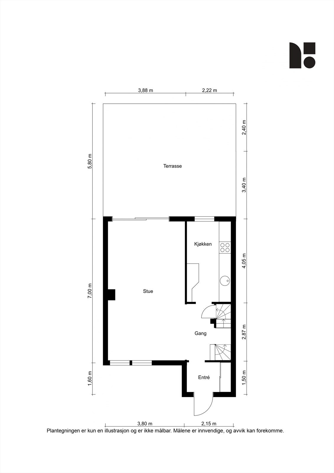 Plantegning 1. Etasje. Galleribilde