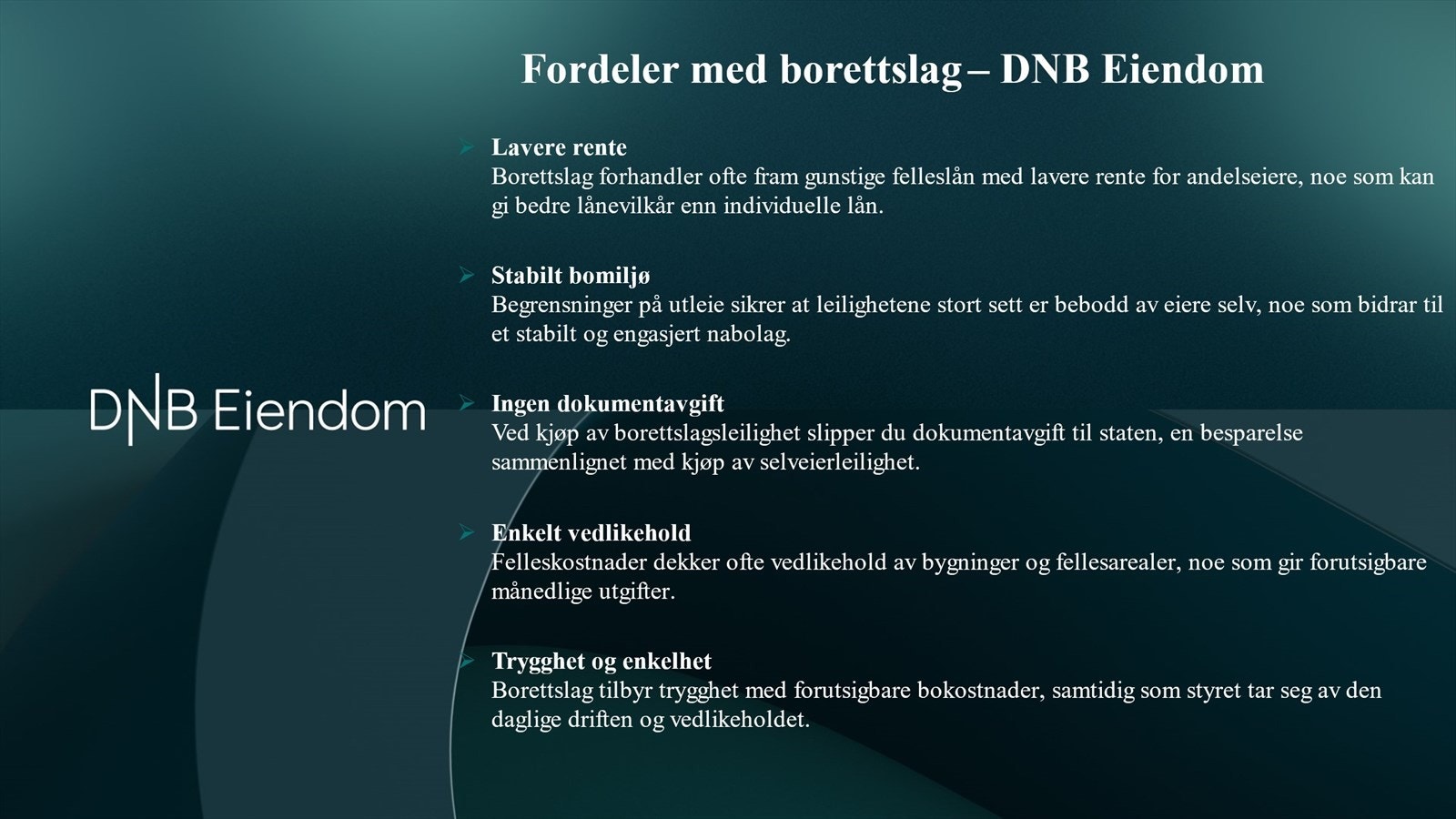 Fordeler med borettslag. Galleribilde