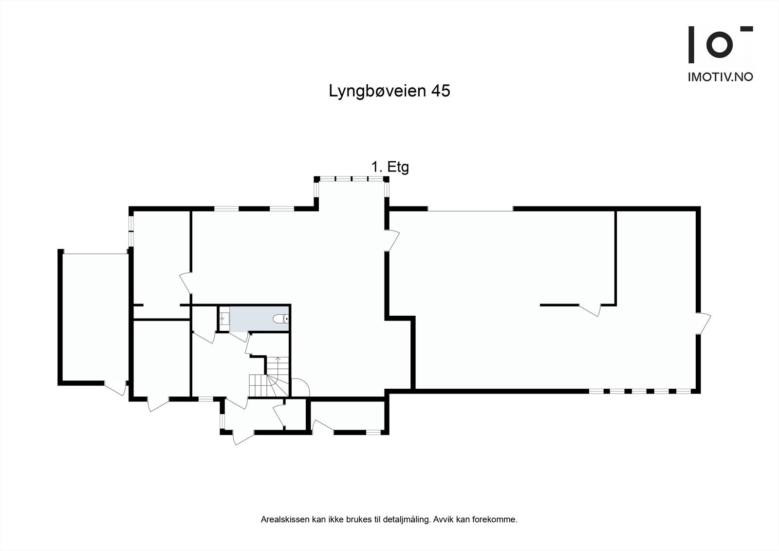Første etasje har et bruksareal på hele 191 m², inkludert store disponible arealer og integrert garasje. Galleribilde