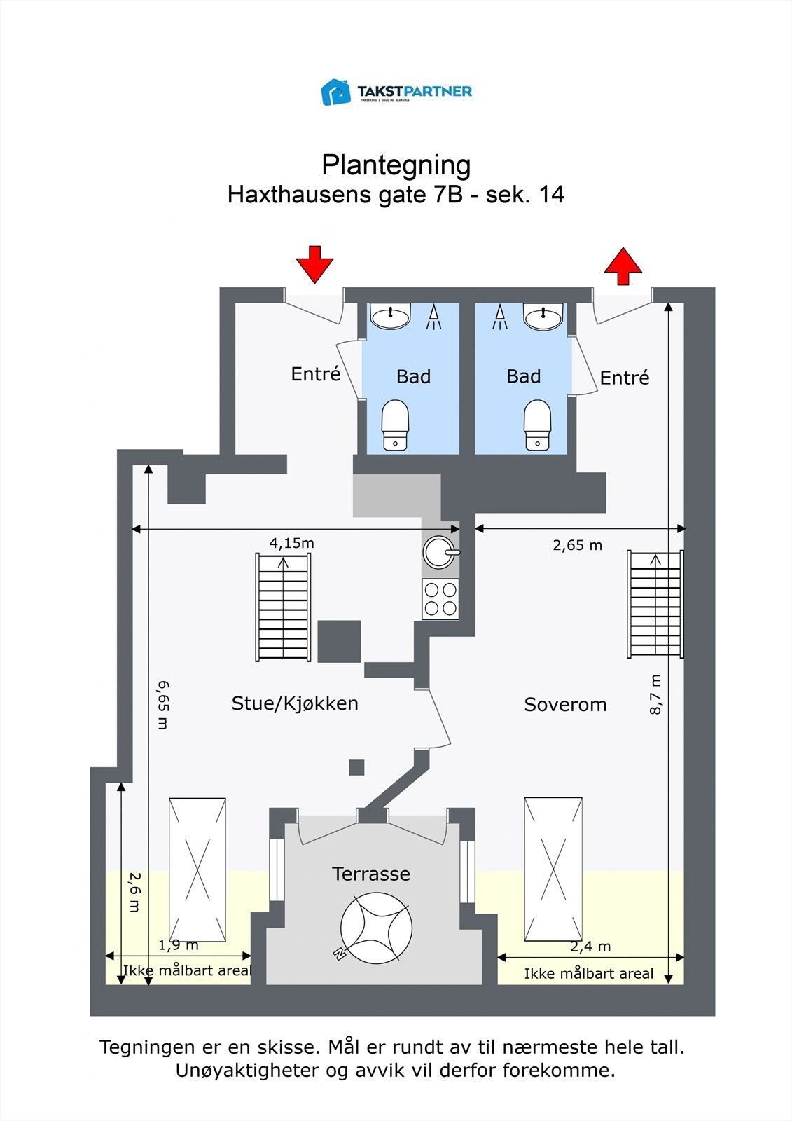 Plantegning 4. etasje Galleribilde
