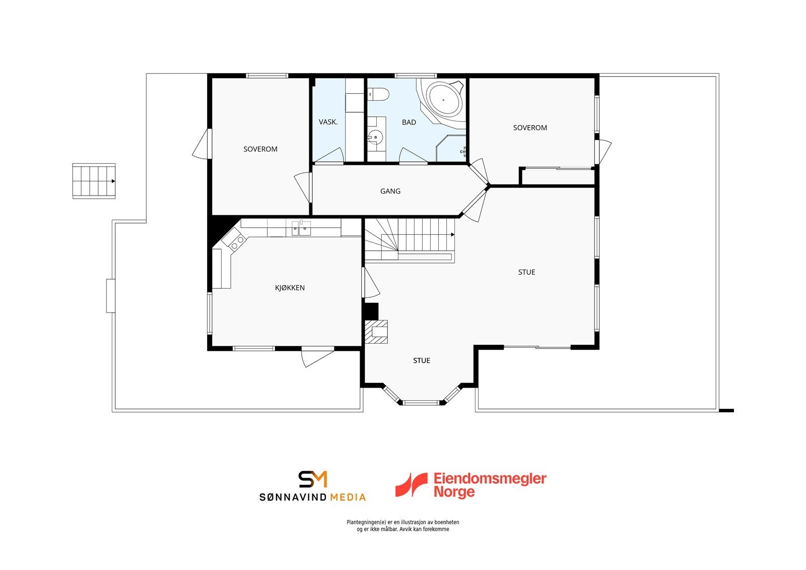 Plantegning 2. etasje. Galleribilde