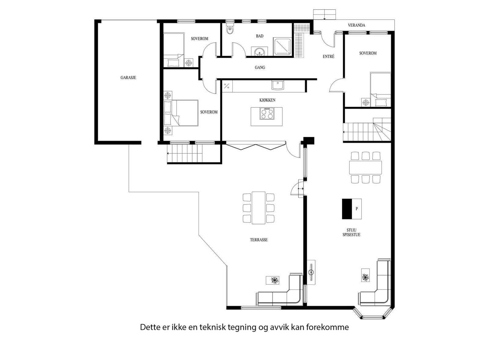 Plantegning hovedetasje Galleribilde