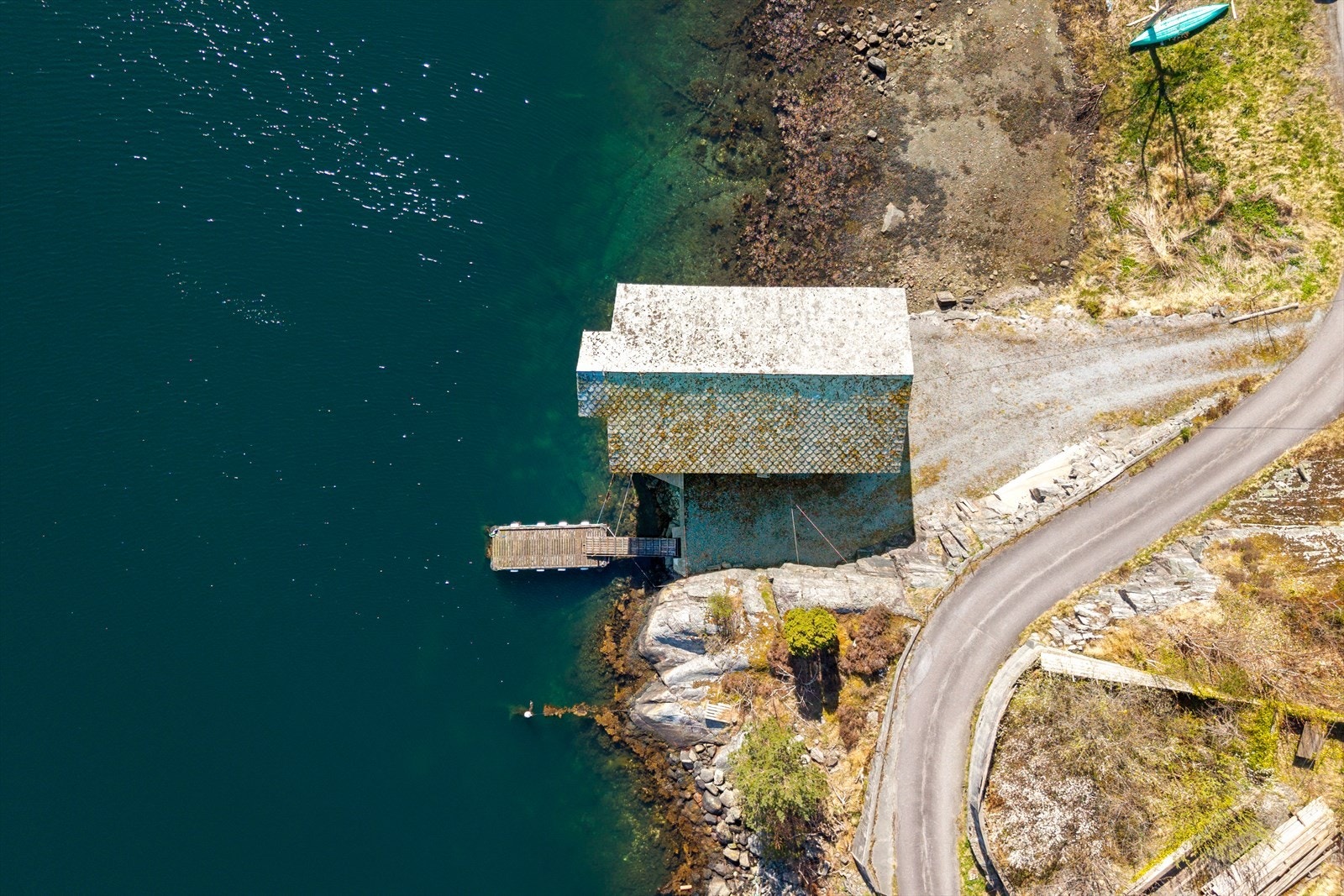 Naustet sett fra drone. Galleribilde