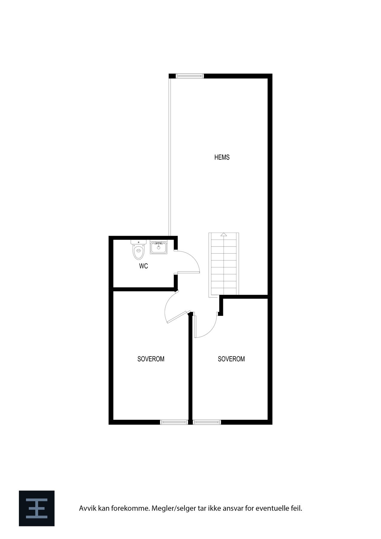 Plantegning - Loft. Galleribilde