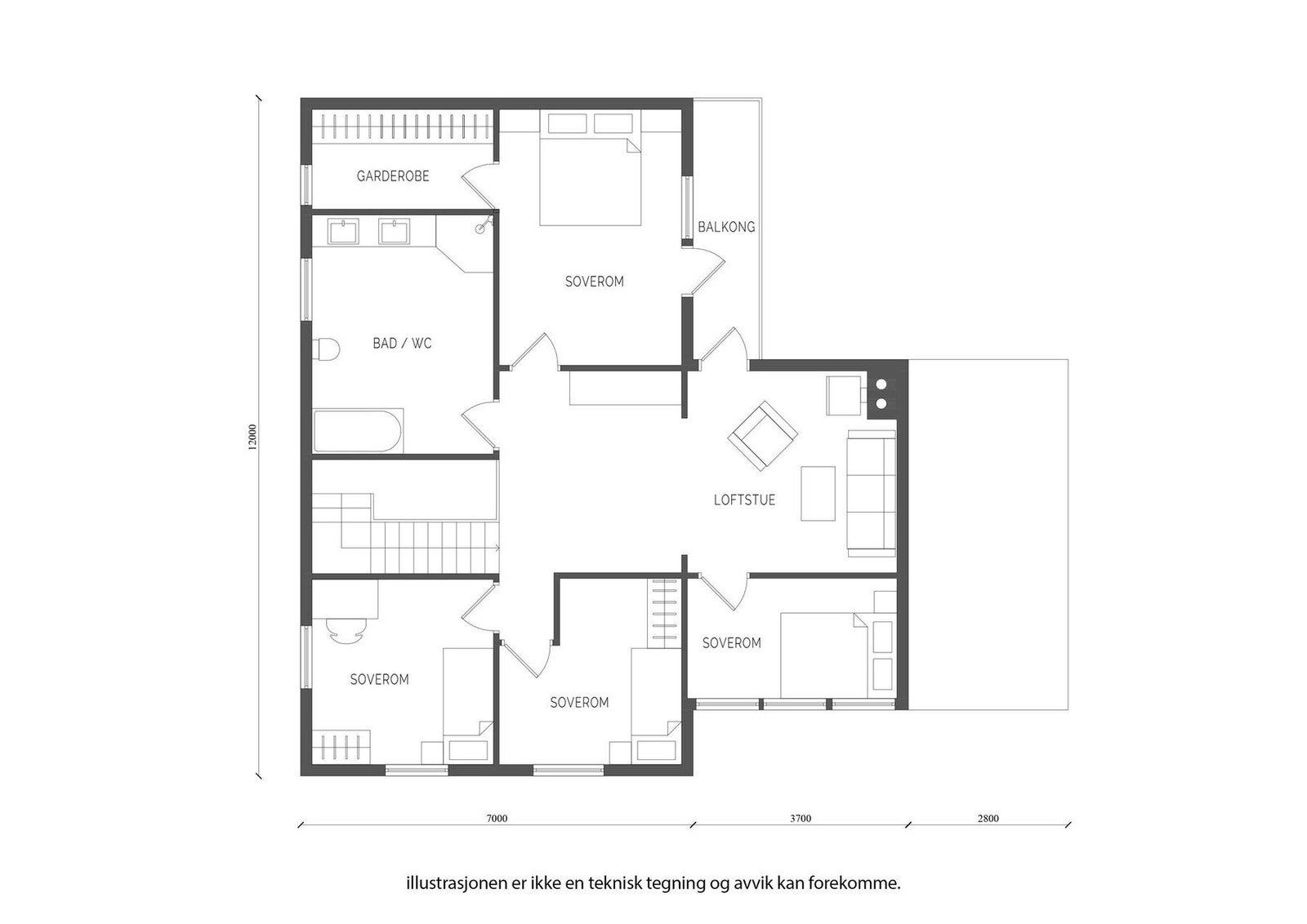 Plantegning 2. etasje. Galleribilde