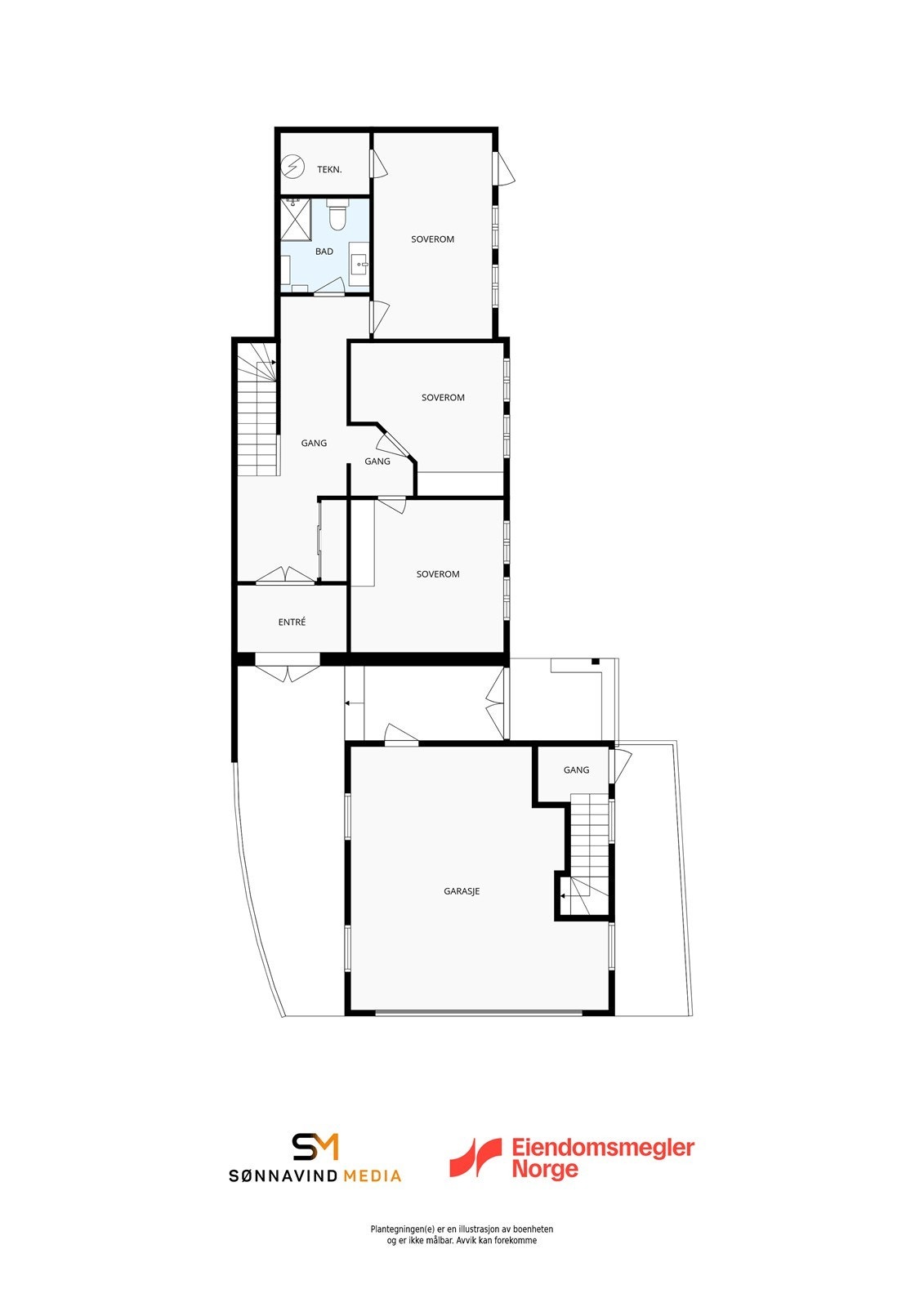 Planløsning 1. etasje Galleribilde