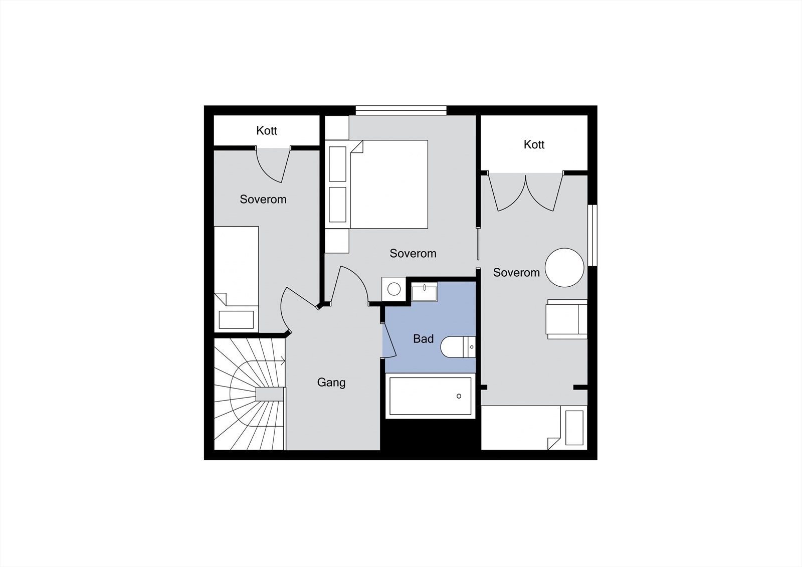 Planløsning loft Galleribilde