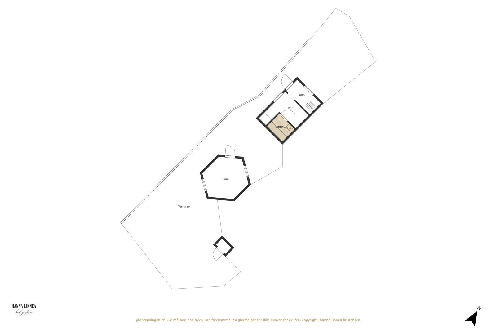 Plantegning uthus og grillstue Galleribilde