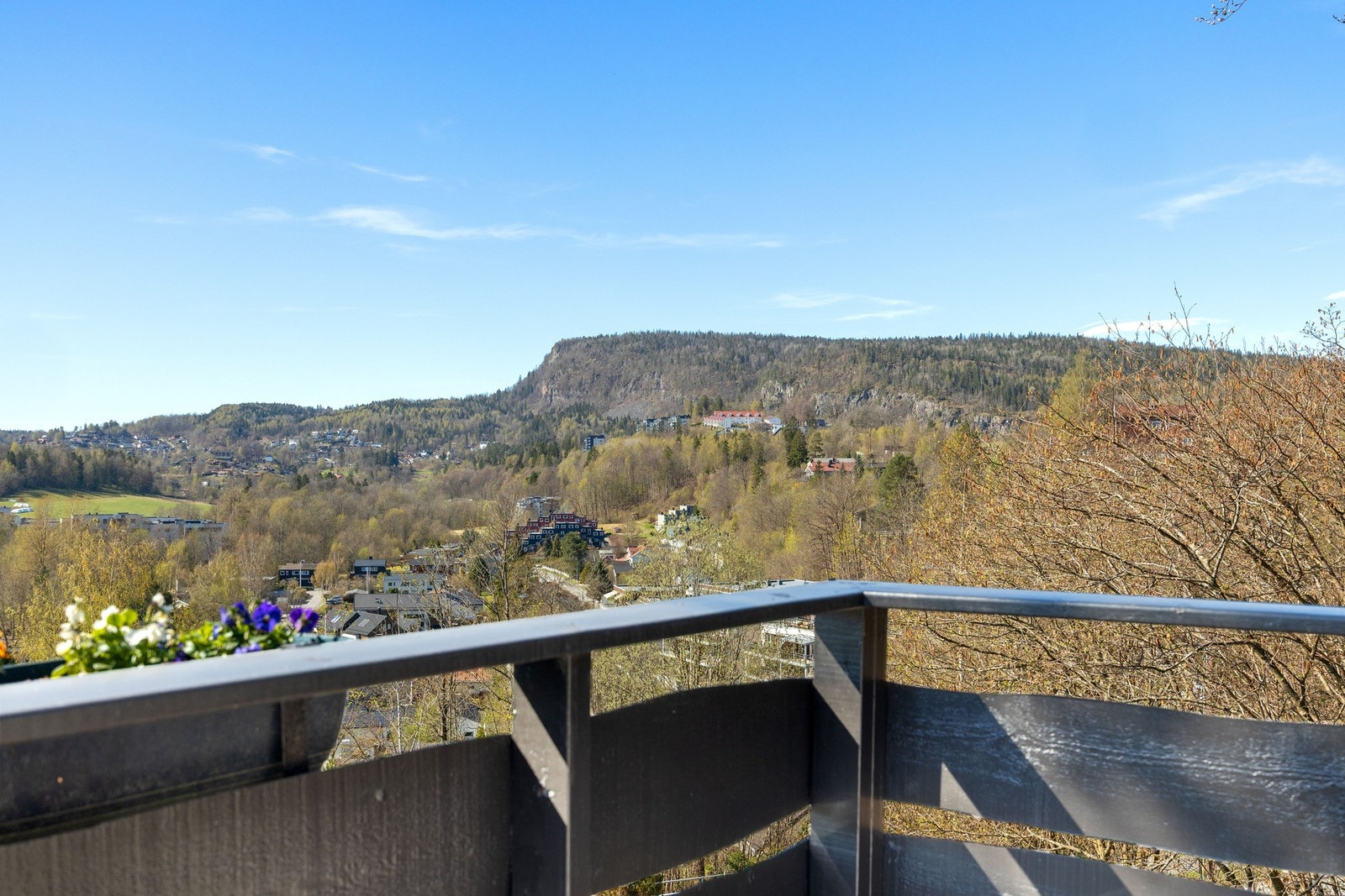 Flott utsikt fra terrassen mot Vestmarka Galleribilde