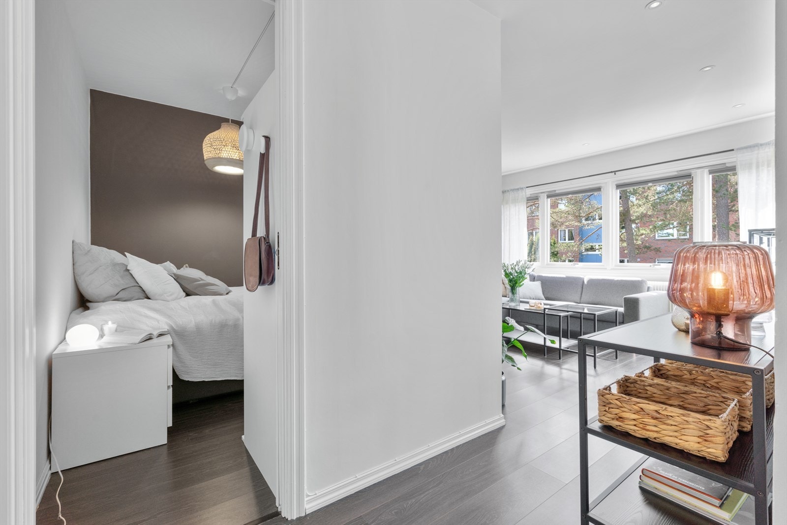 Boligen har en praktisk sovealkove. Galleribilde