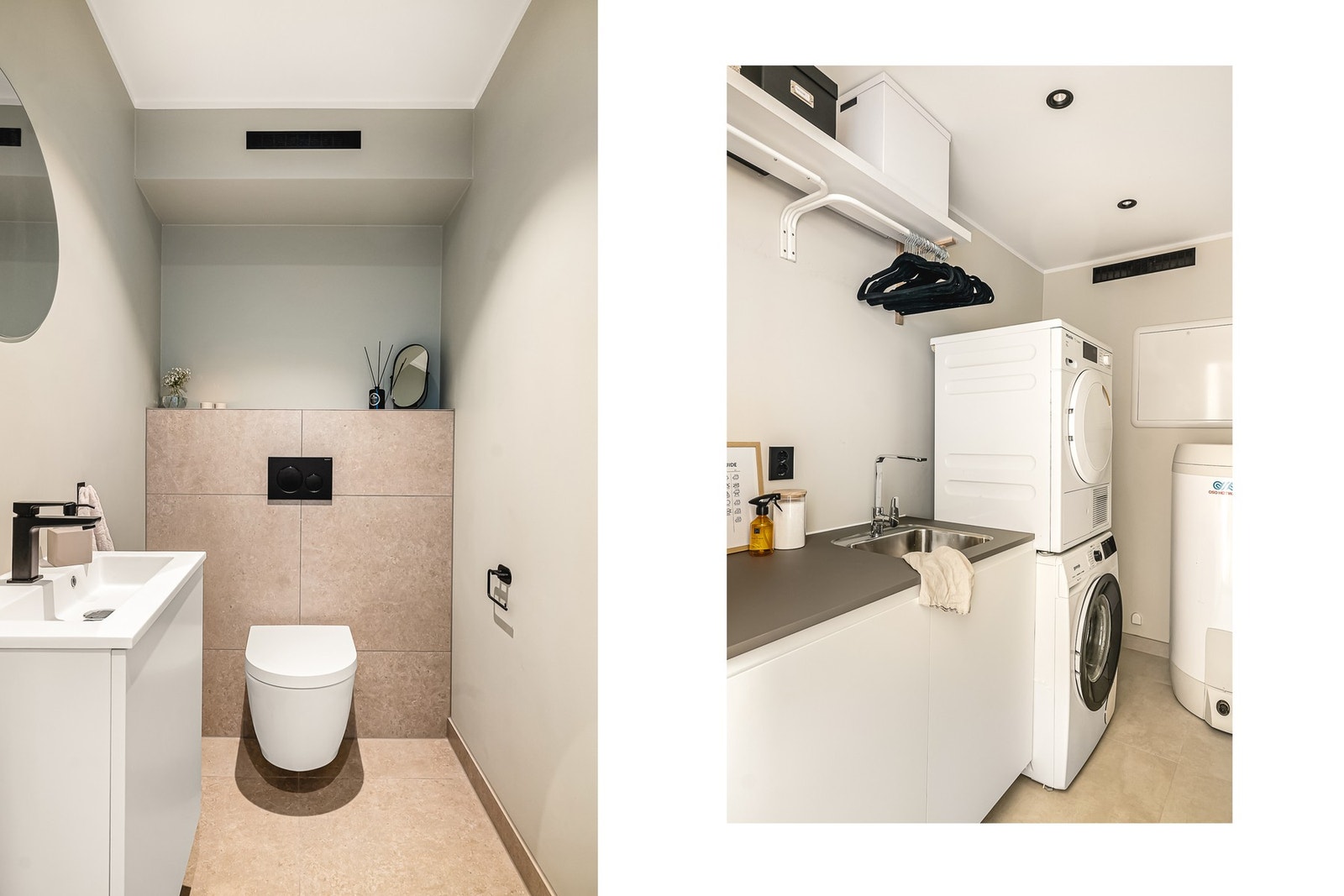 I tillegg til badet er det toalettrom som måler 1,8 m². Det er også eget praktisk vaskerom. Galleribilde