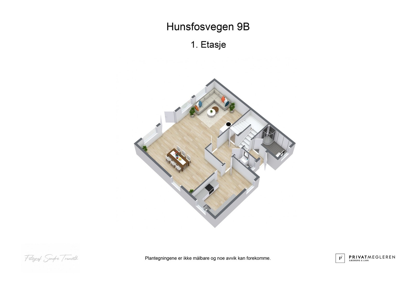 Planløsning hovedetasjen. Galleribilde