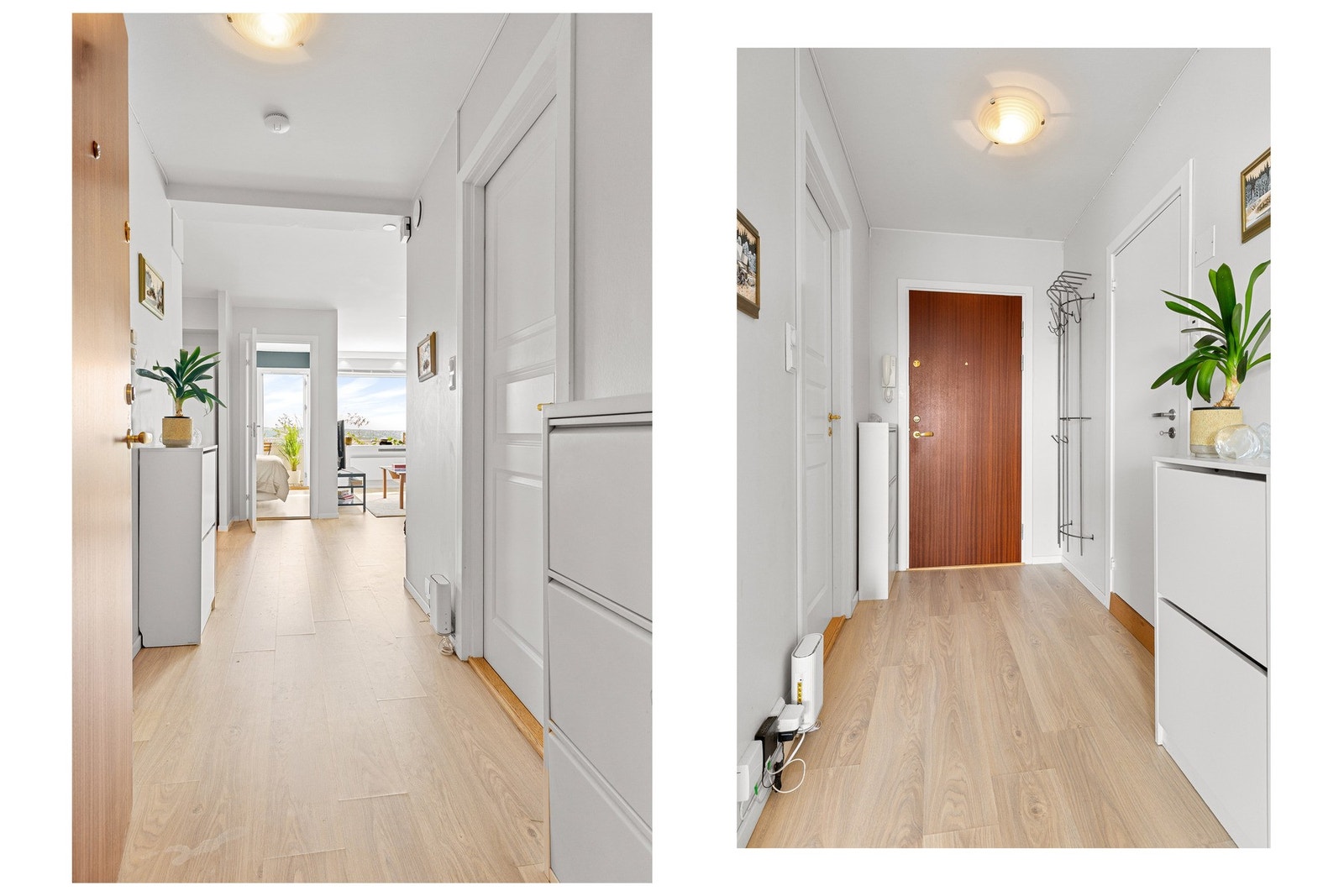 En lys og innbydende entré ønsker velkommen inn. Galleribilde