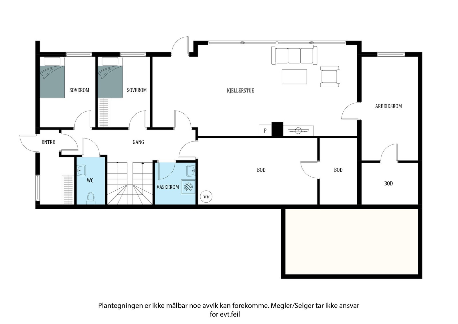 Plantegning underetasje Galleribilde