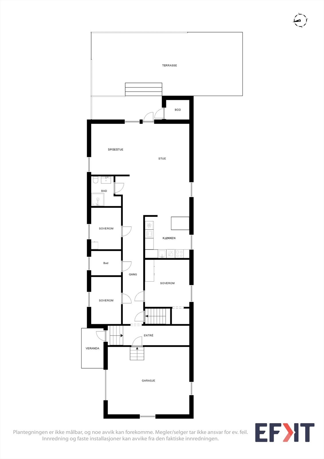 Plantegning hovedetasje. Galleribilde