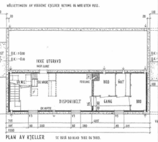Orginal tegning av kjeller Galleribilde