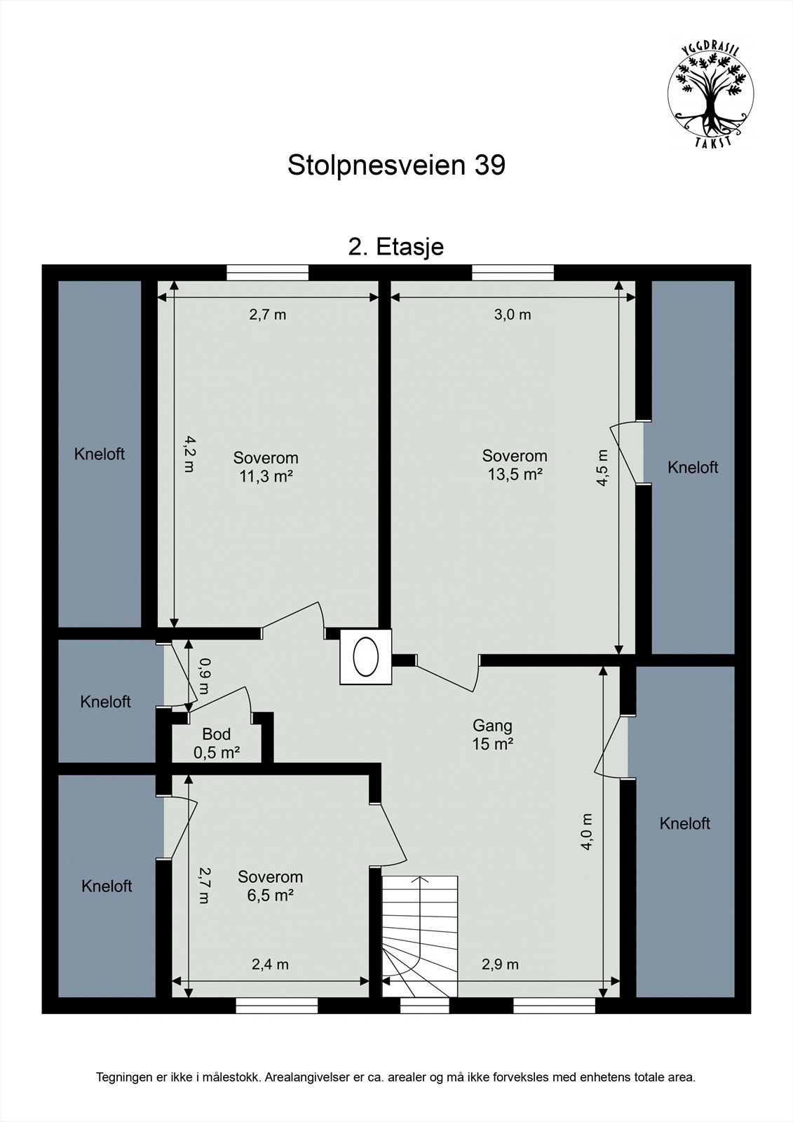 Plantegning 2. etasje Galleribilde