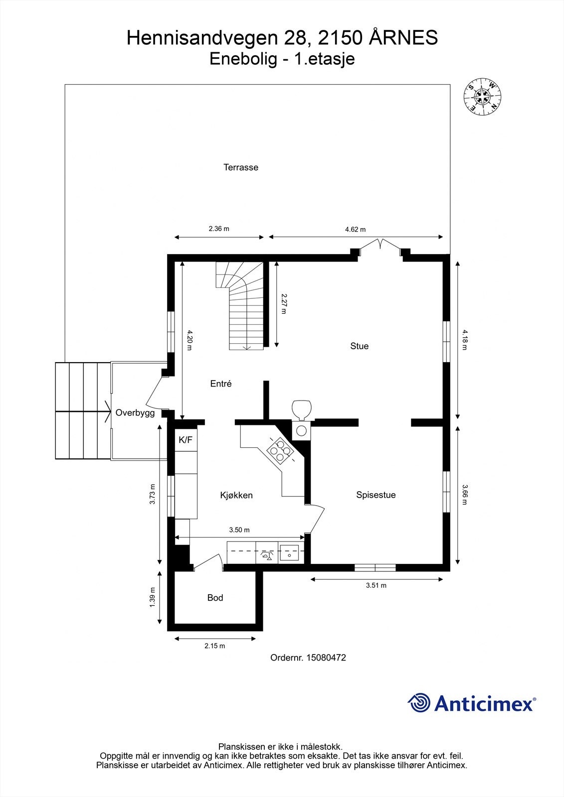 Plantegning - 1.etasje Galleribilde