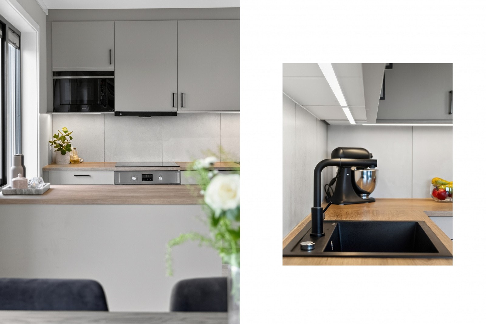 Kjøkkenet er utstyrt med ventilator med avtrekk direkte ut, noe som sørger for effektiv utlufting av matos og bidrar til et bedre inneklima under matlaging. Galleribilde