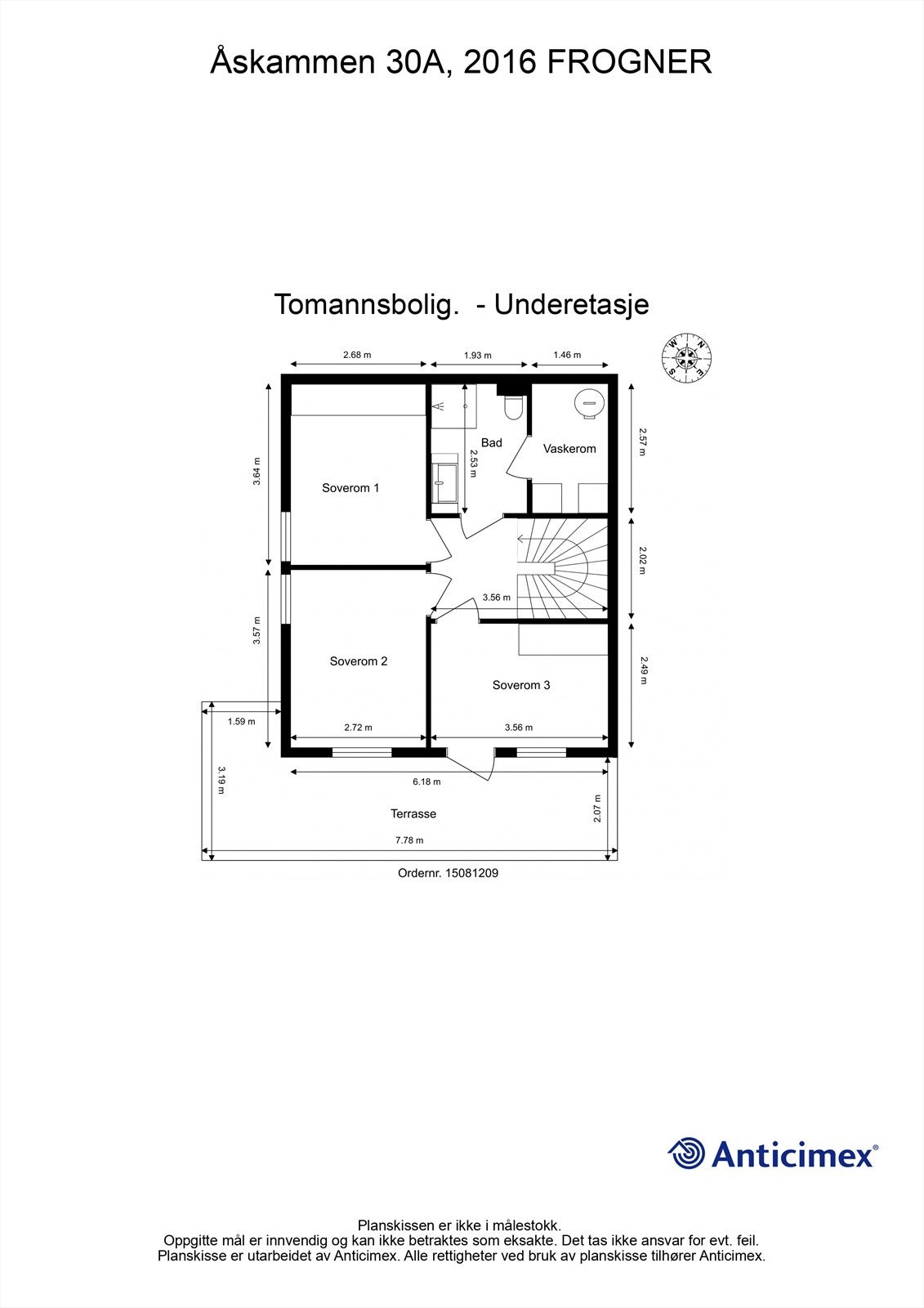 Underetasjen er smart innredet med tre soverom, et romslig bad og et separat vaskerom. Galleribilde