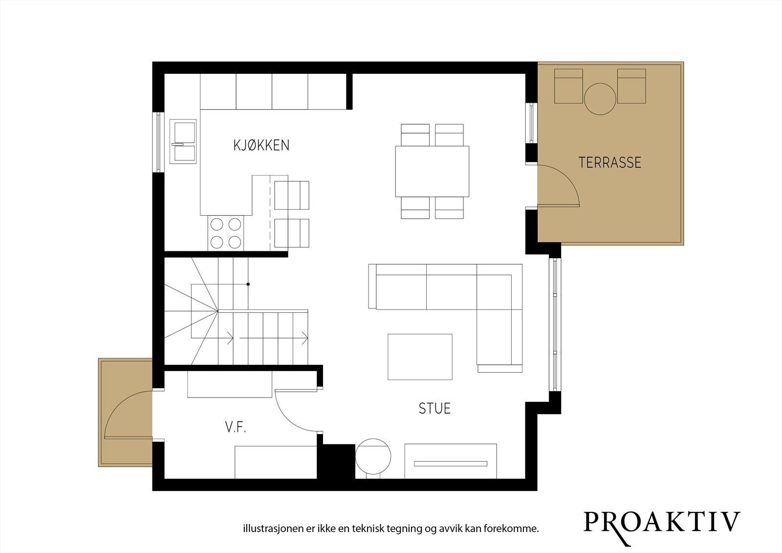 Plantegning 1. etasje Galleribilde