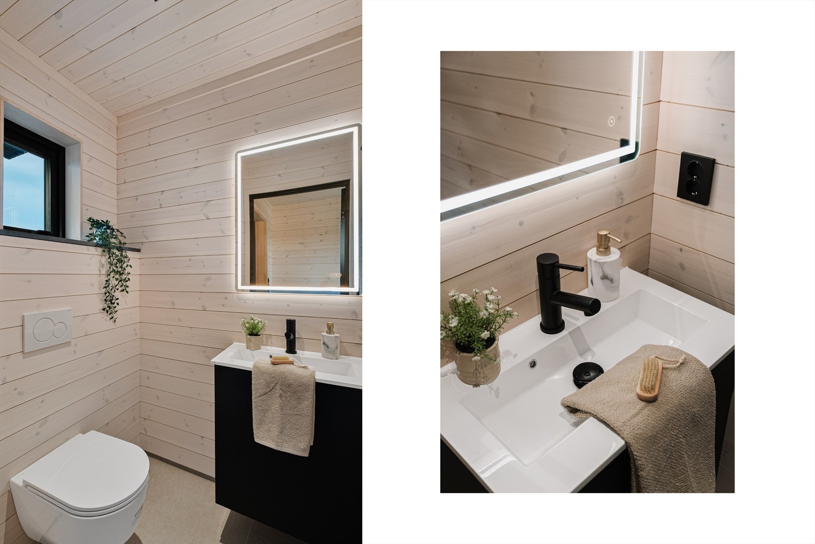 Praktisk med ekstra WC -rom dersom man er mange samlet. Galleribilde