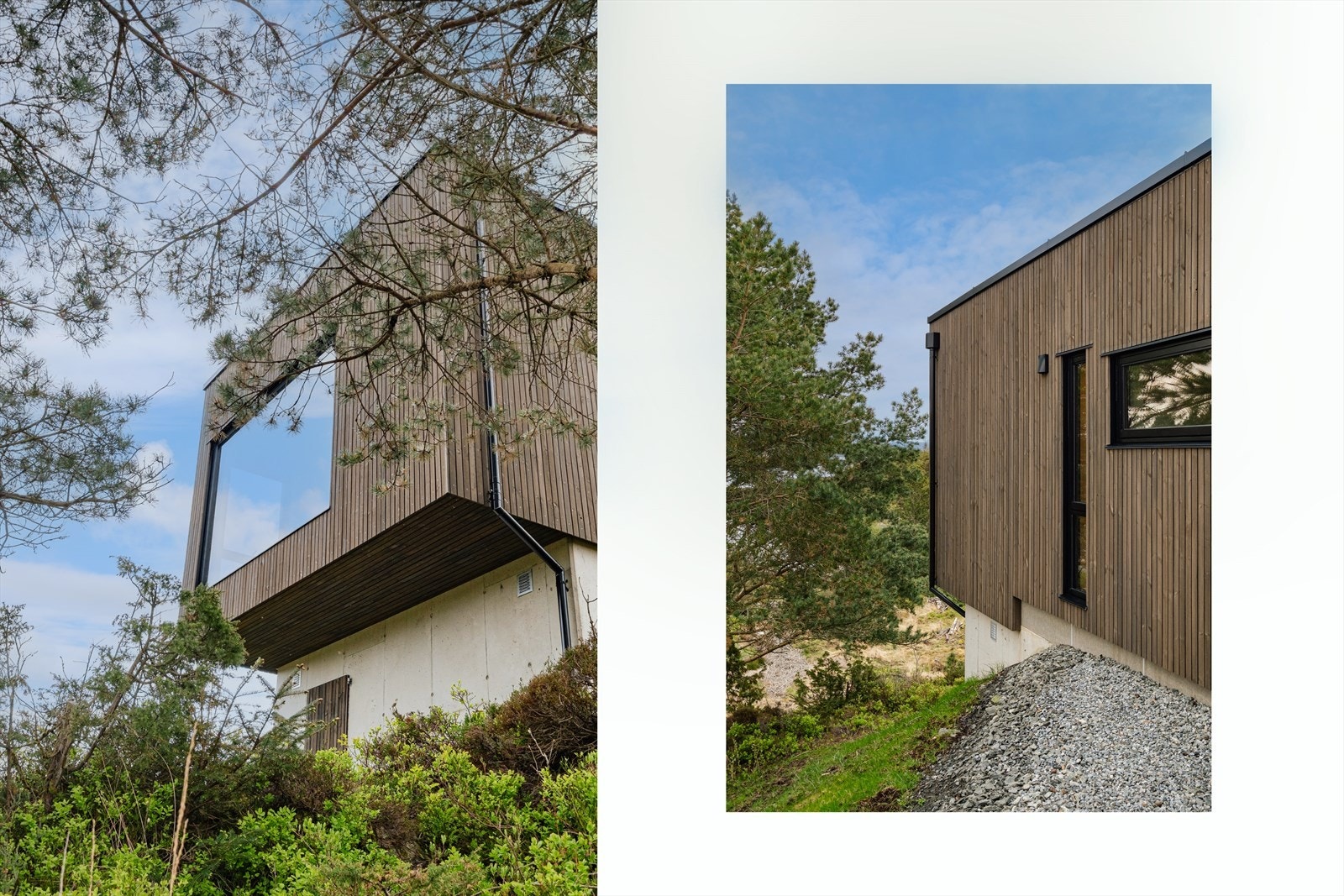 Hovedsoverommet er projisert utover hovedkonstruksjonen, et arkitektonisk grep som gir et luftig, unikt, og moderne uttrykk. Galleribilde