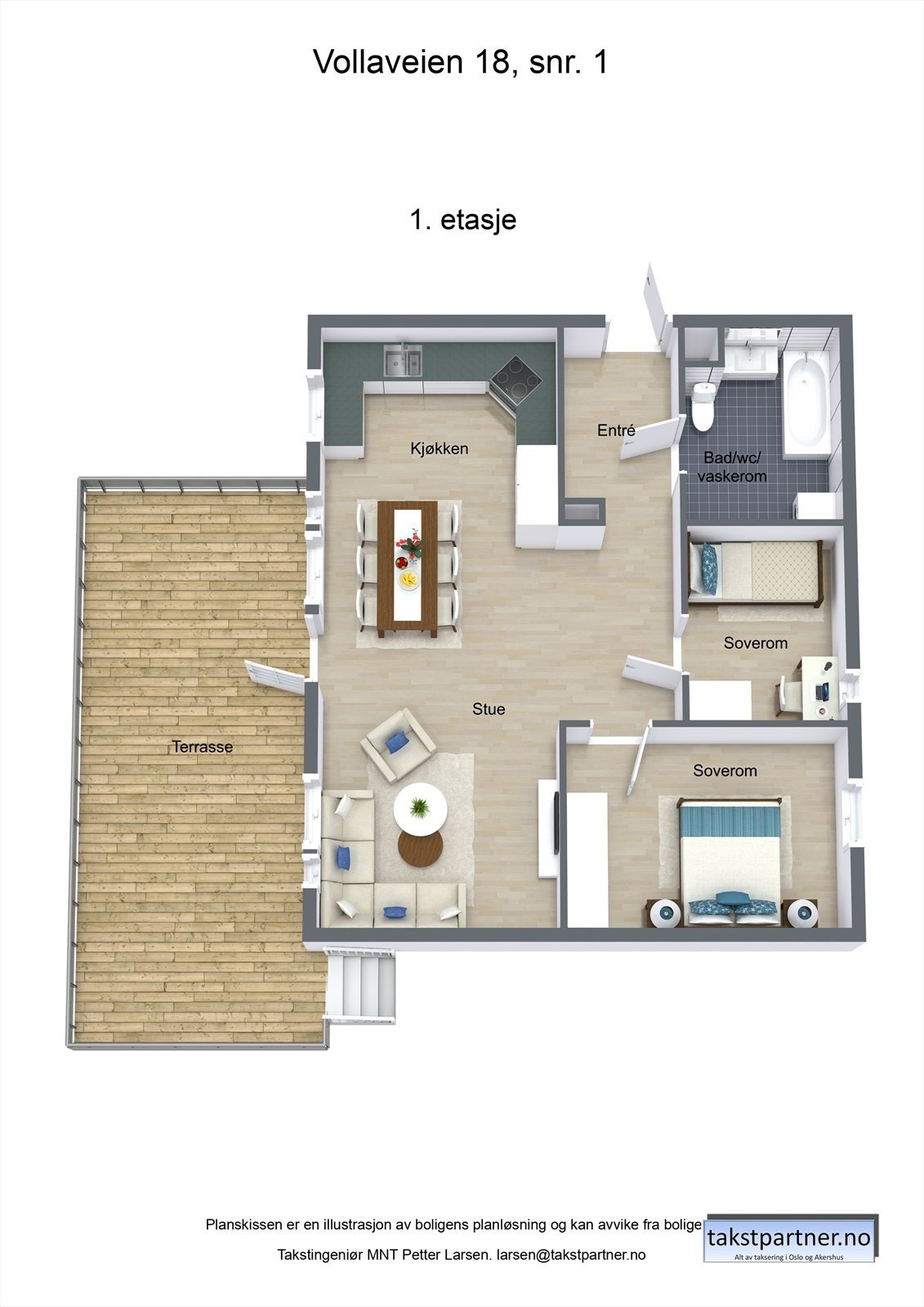 Planskisse 3D Galleribilde