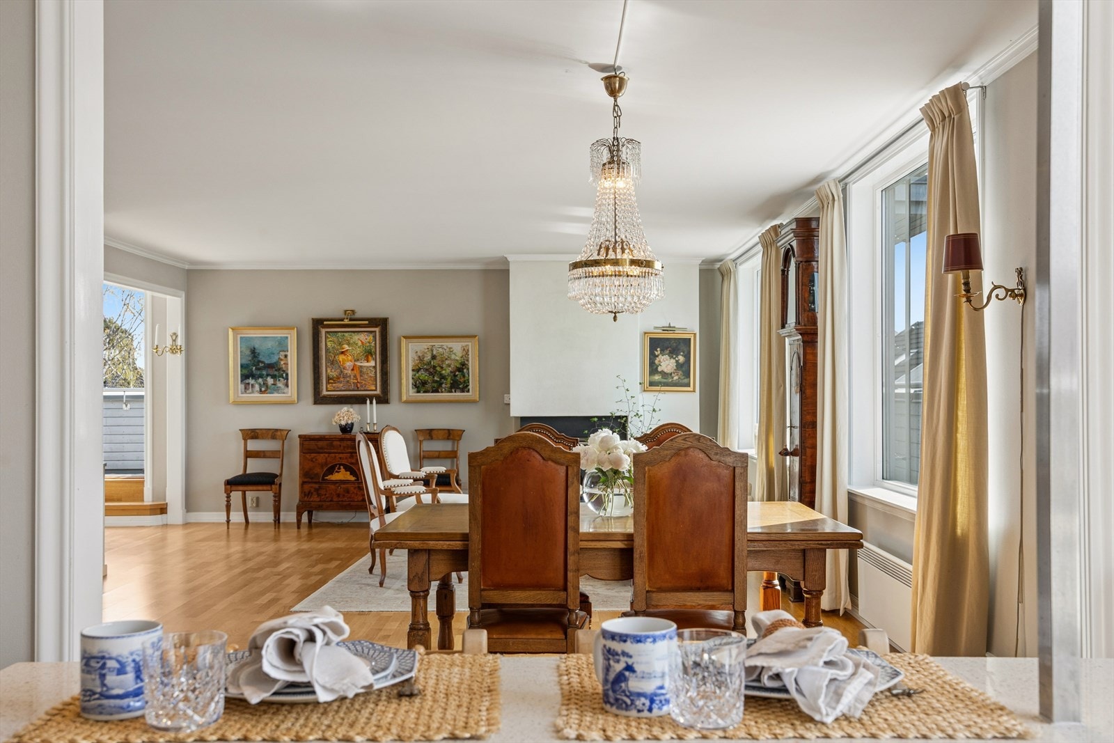 Trestavsparektt i stuen. Galleribilde