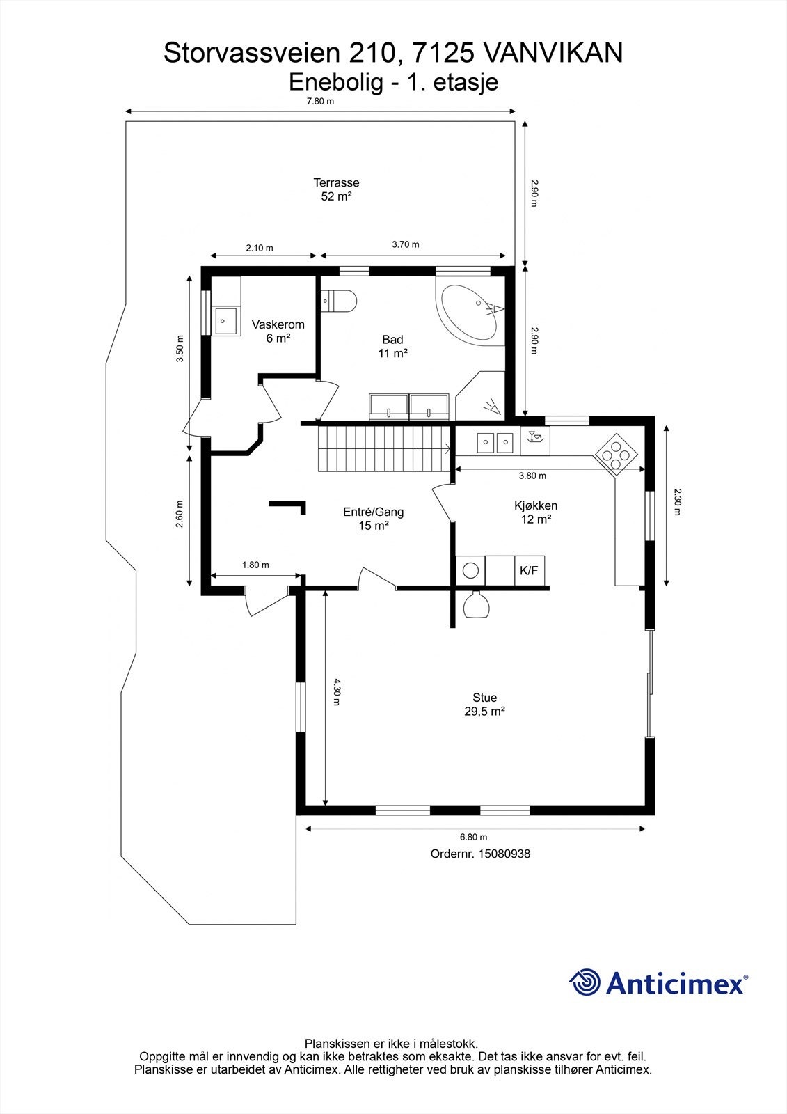 Planskisse 1. etasje. Galleribilde
