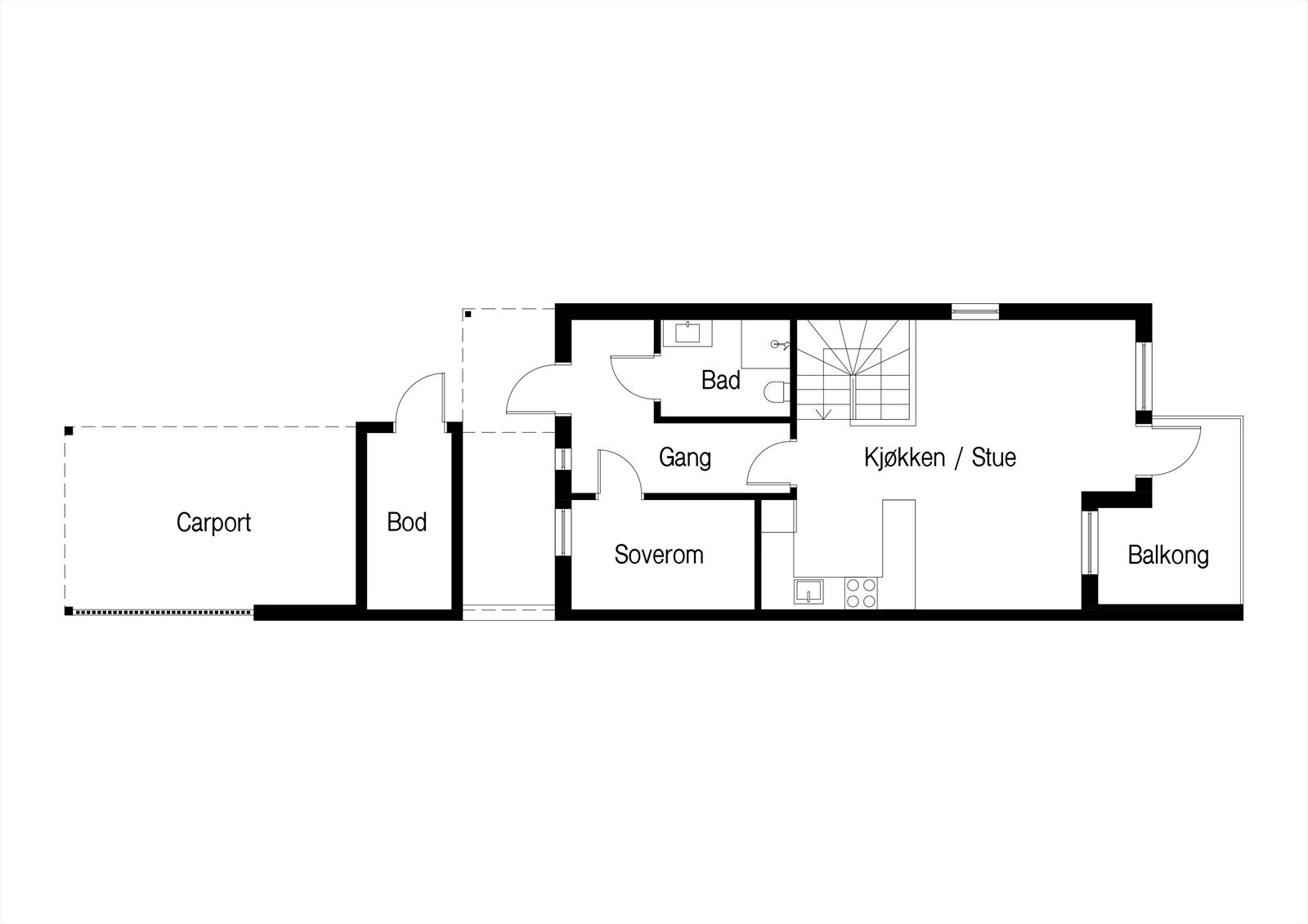 Plantegning 1.etg Galleribilde
