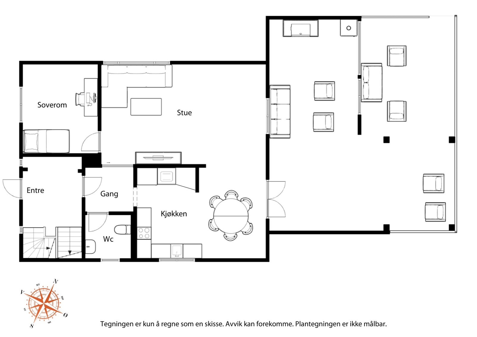Plantegning 1.etg. Galleribilde