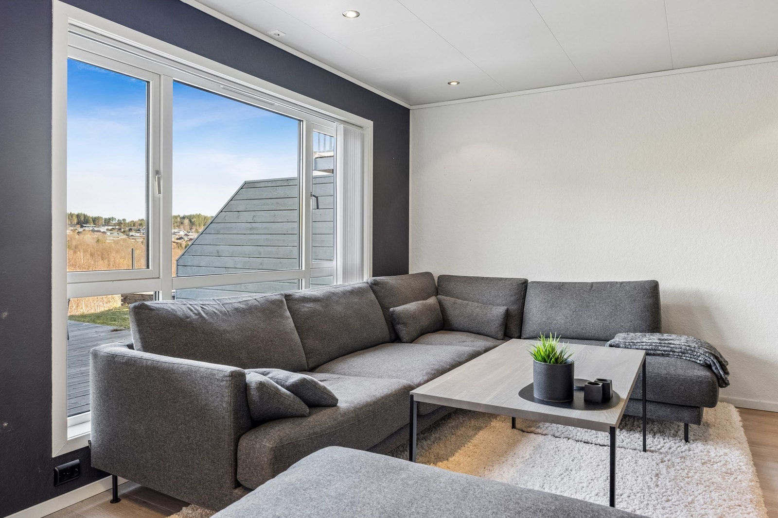 Store vindusoverflater som slipper rikelig med naturlig lysinnslipp. Galleribilde