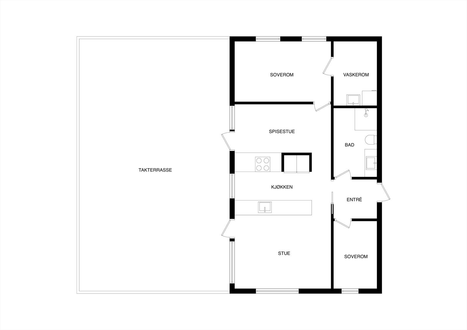 Plantegning 4. etasje Galleribilde