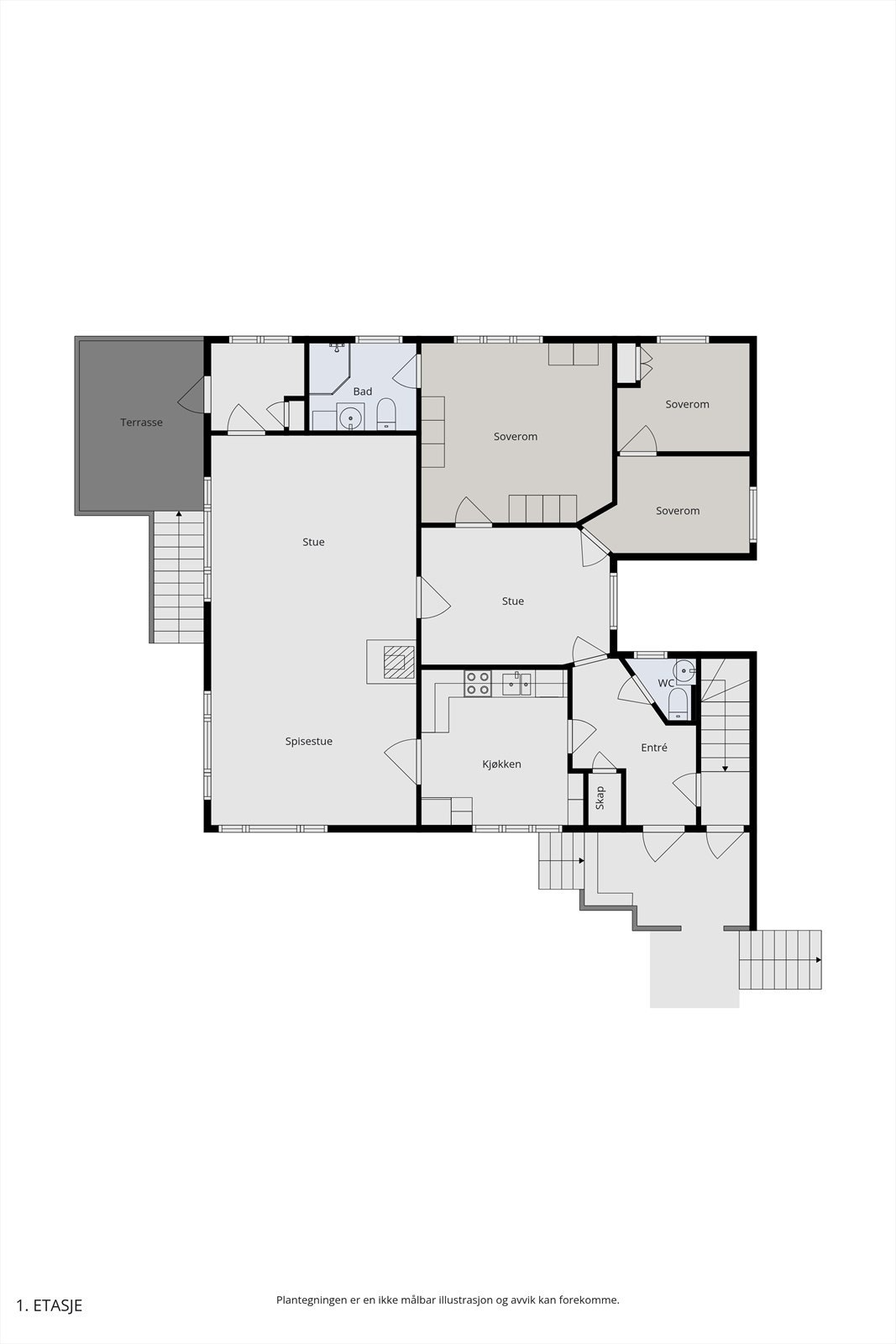 Plantegning av hovedetasjen. Galleribilde