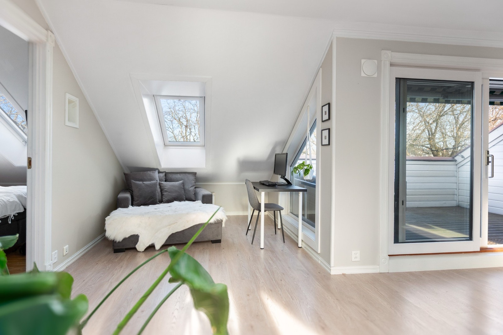 Stuen har en naturlig soneinndeling. Galleribilde