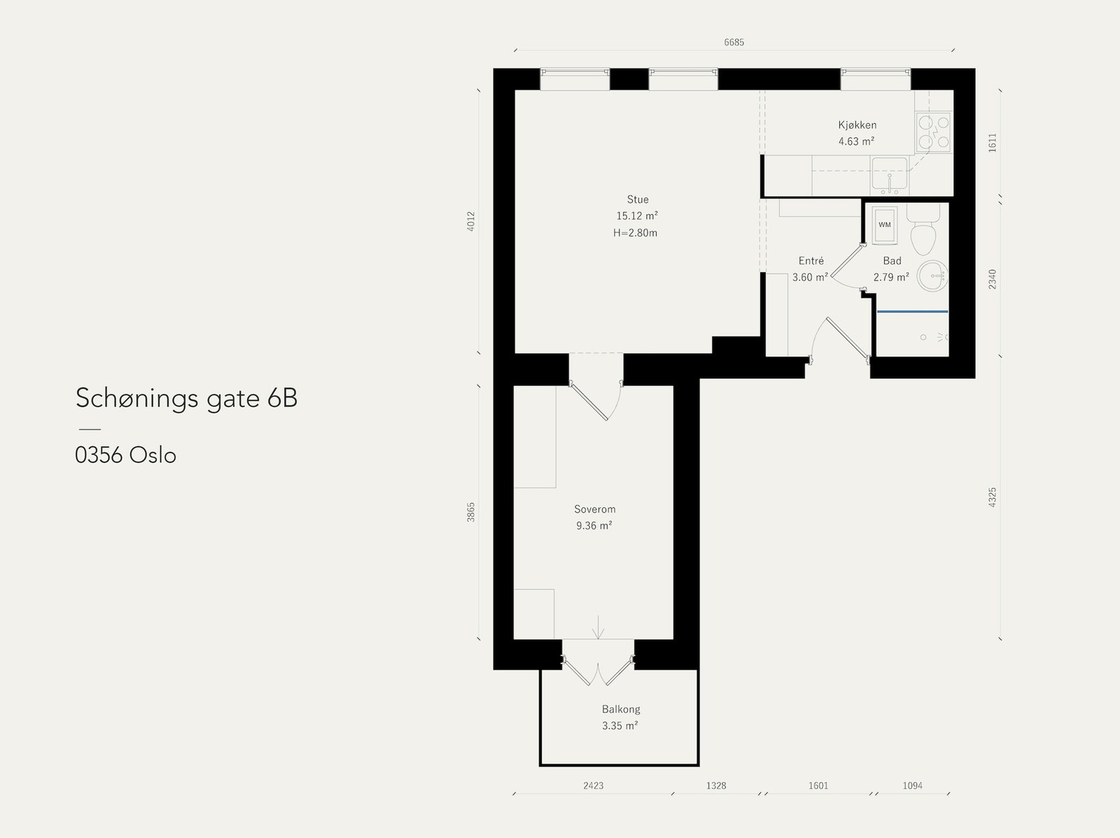 Plantegning 3. etasje Galleribilde