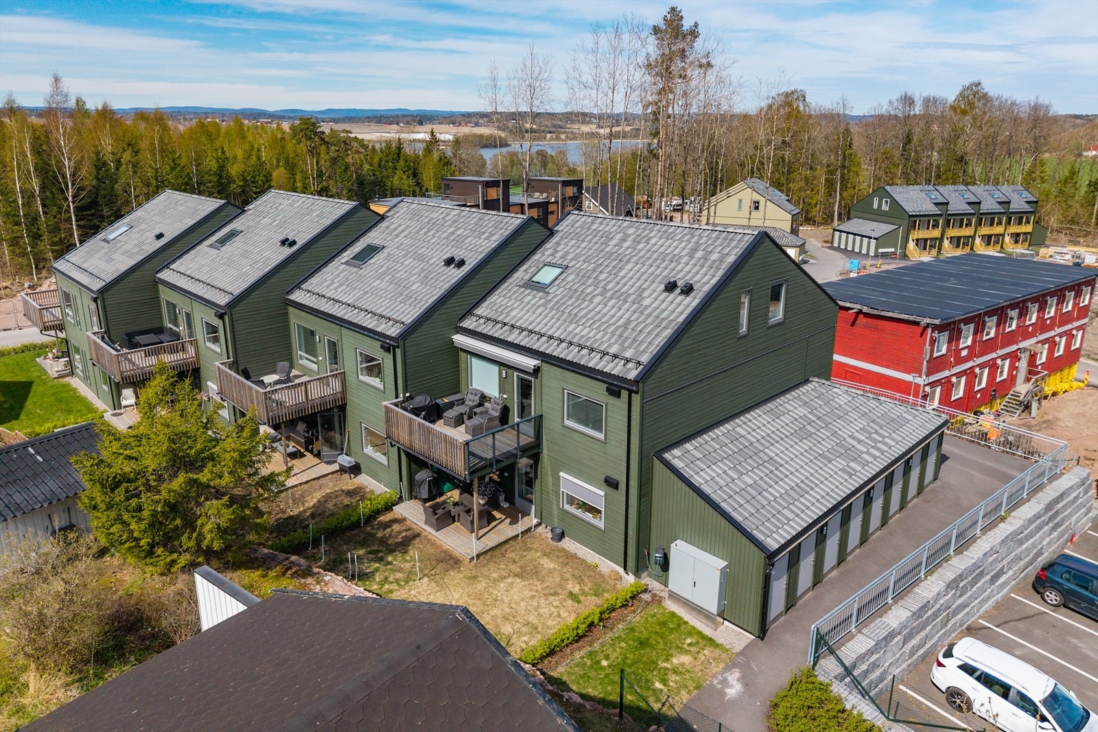 Nabolaget er i positiv vekst og utbyggingen i området pågår. Galleribilde