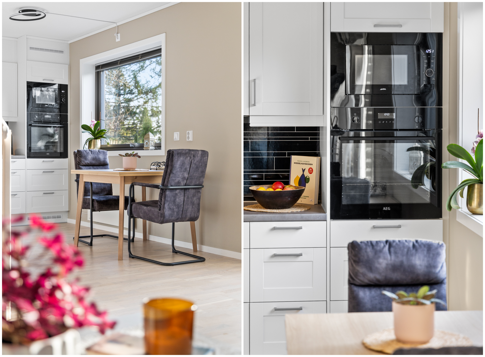 Her er det plass til hyggelig spisebord for en koselig frokost. Galleribilde
