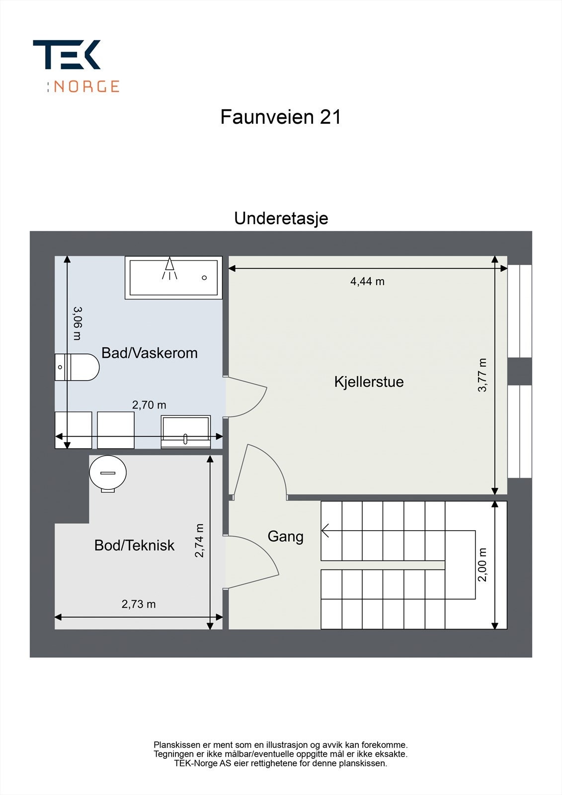 Plantegning underetasje. Galleribilde
