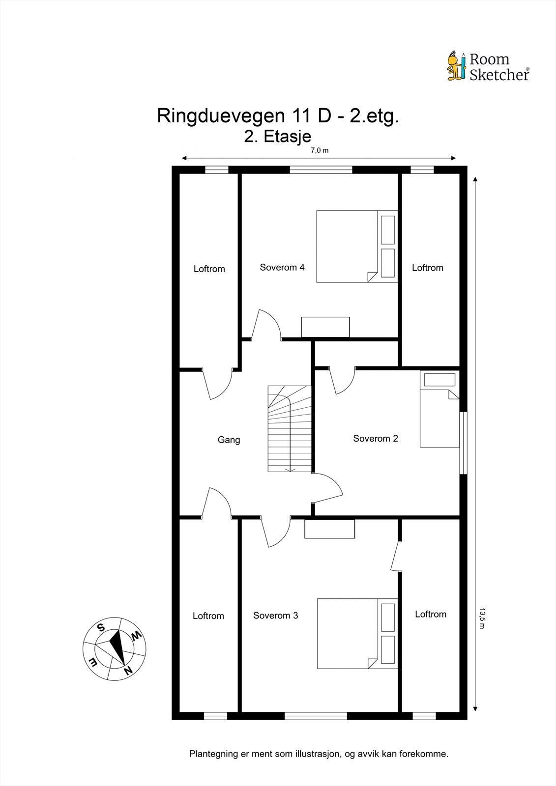 Plantegning 2.etasje Galleribilde
