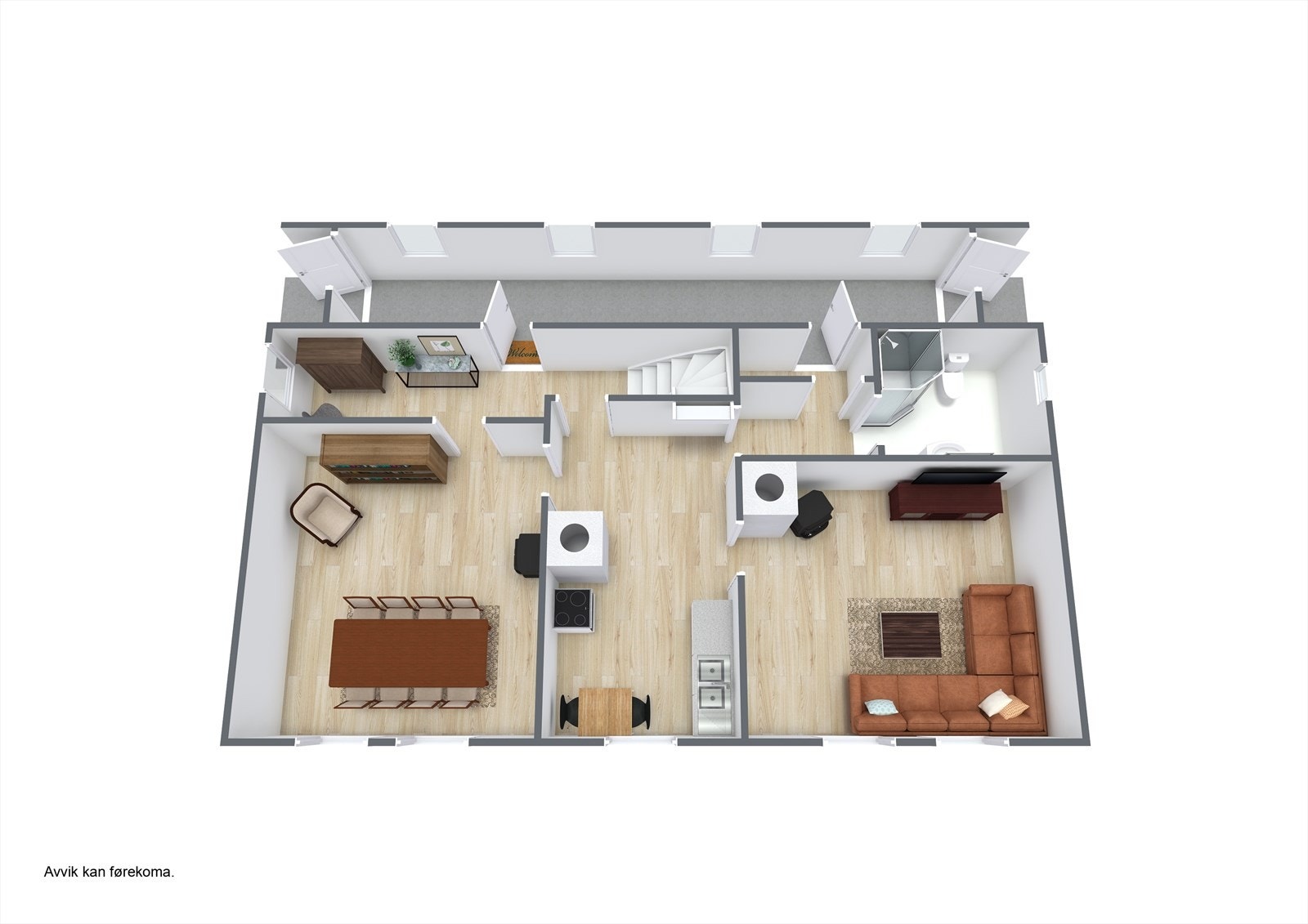 Planteikning 3D 1.etg. Våningshus Galleribilde