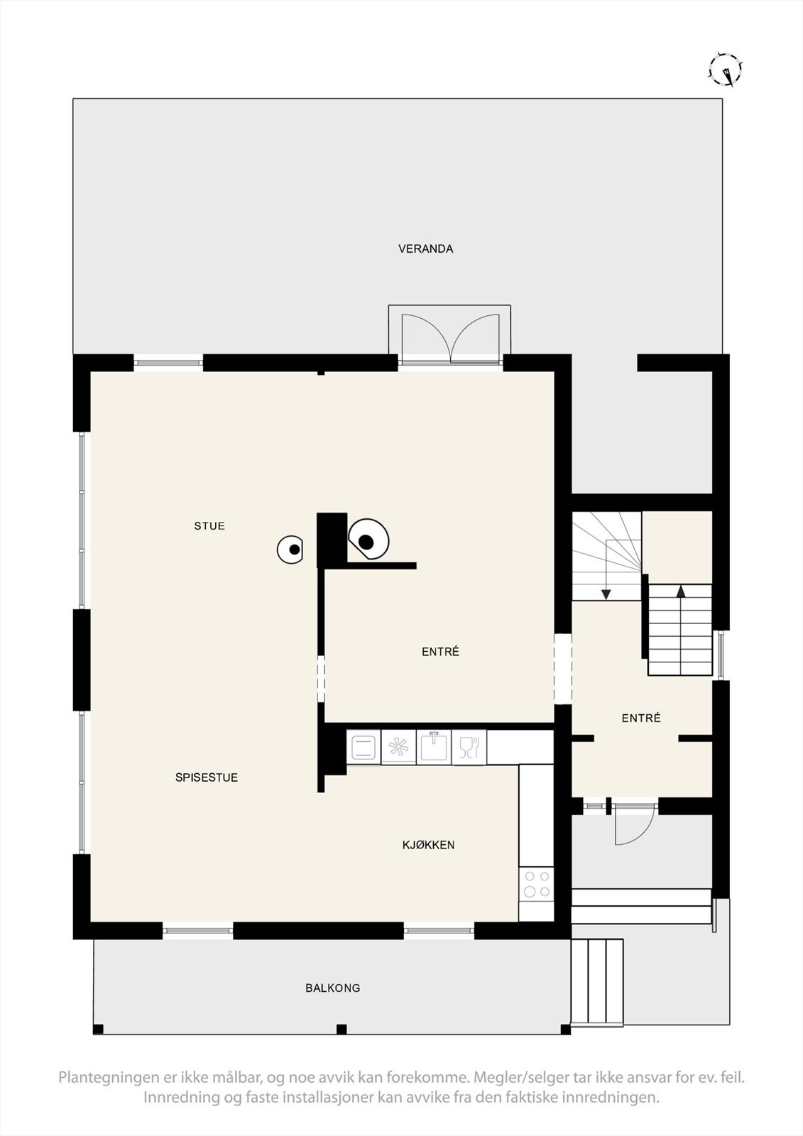 Plantegning 1. etg. Galleribilde