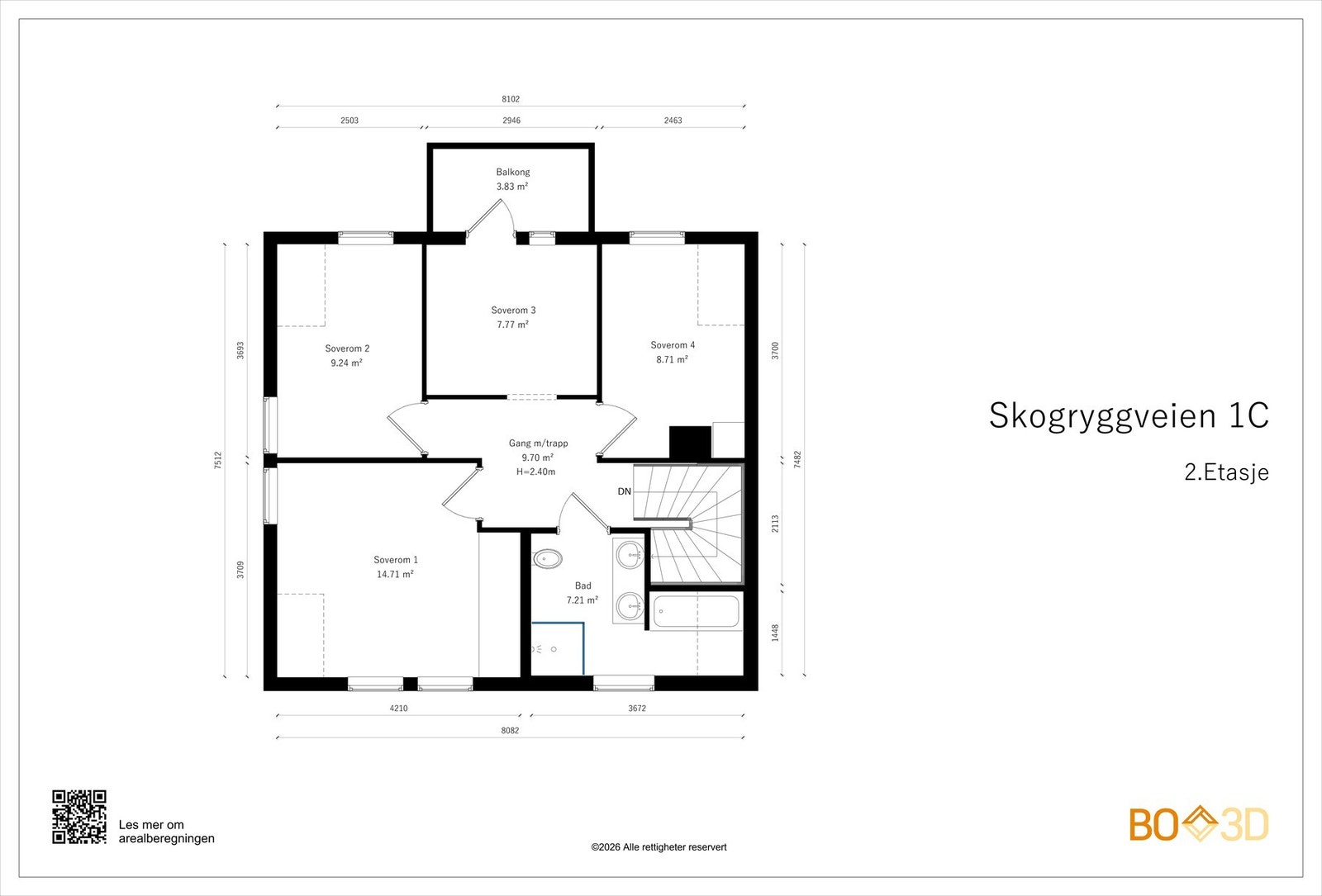 Planløsning annenetasje. Galleribilde