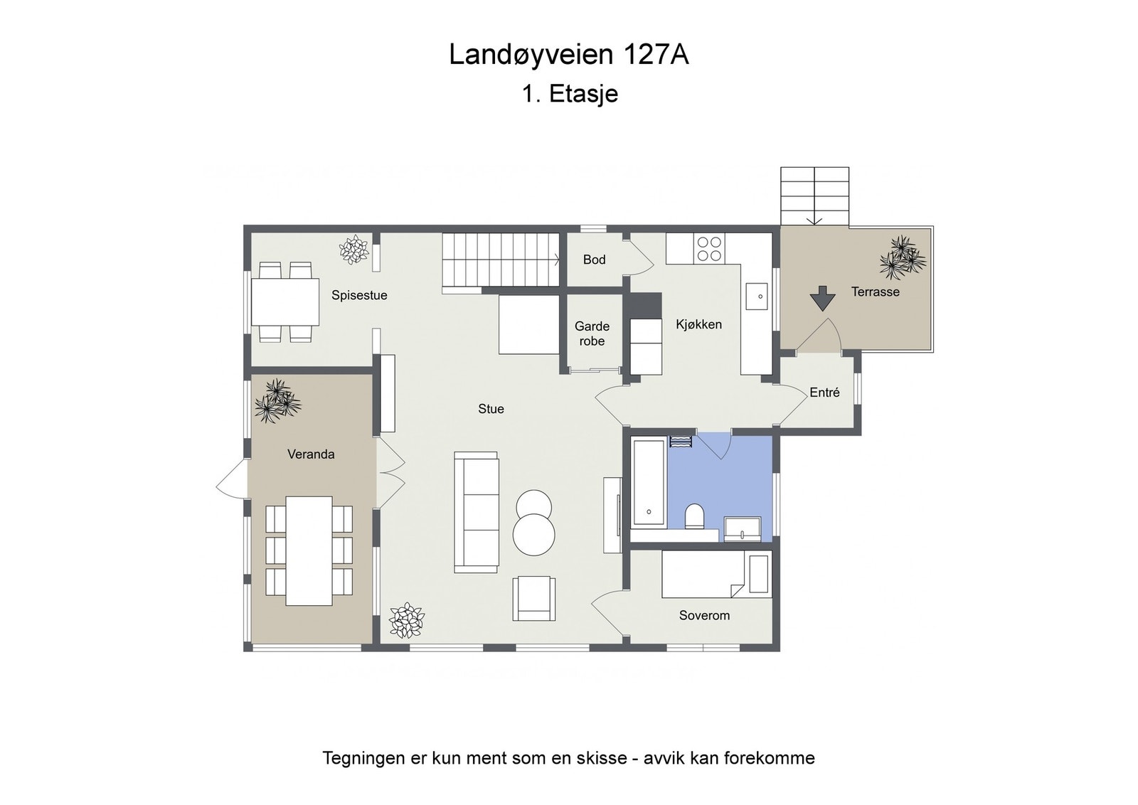 Første etasje hovedhus Galleribilde