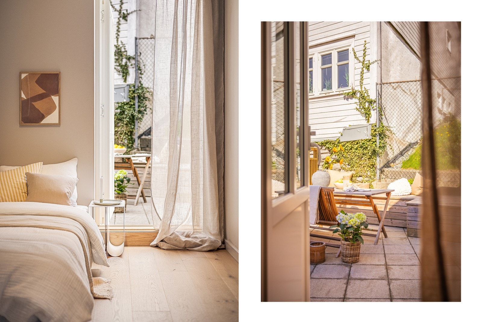 Her finner vi også en av to utganger til den private uteplassen. Galleribilde