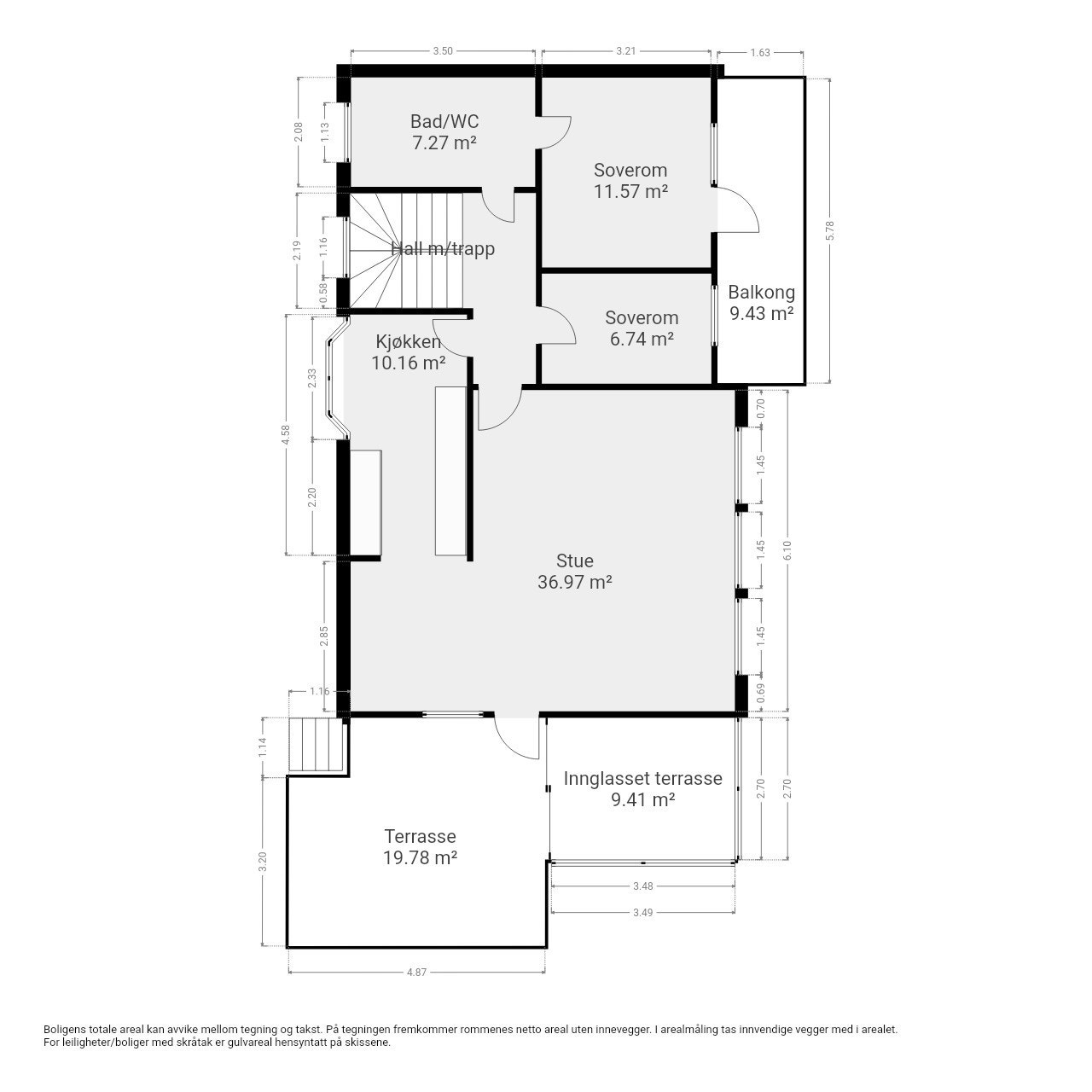 Plantegning 1. etasje Galleribilde