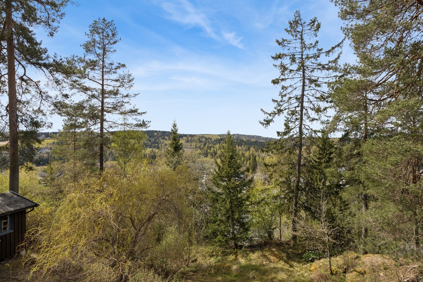 Utsikten over området kan virkelig nytes fra terrassen Galleribilde