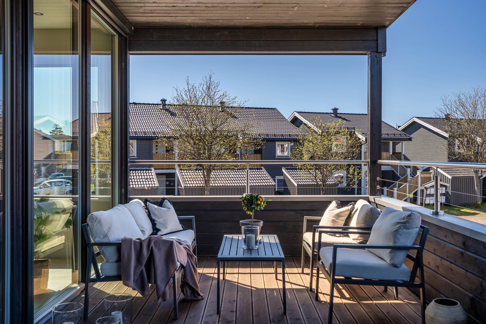 Overbygd balkong på hele 19 m². Galleribilde