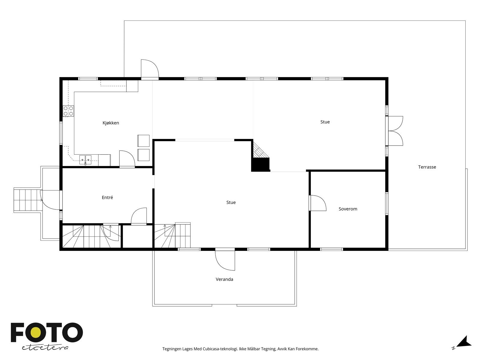 Plantegning 1. etasje enebolig Galleribilde